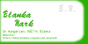blanka mark business card